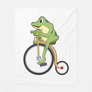 Frosch beim Zirkus mit Fahrrad.PNG Fleecedecke