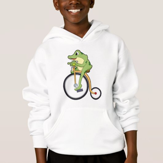 Frosch beim Zirkus mit Fahrrad.PNG Hoodie (Vorderseite)