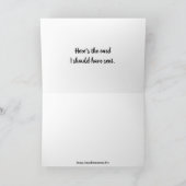 Frosch Belated Birthday Card Karte (Innenseite)