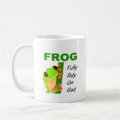 FROSCH, beruhen völlig auf Gott Kaffeetasse (Links)