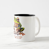 Frosch - bester Barkeeper im Sumpf Zweifarbige Tasse (VorderseiteRechts)