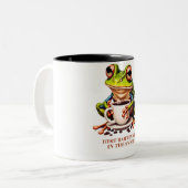 Frosch - bester Barkeeper im Sumpf Zweifarbige Tasse (Vorderseite Links)
