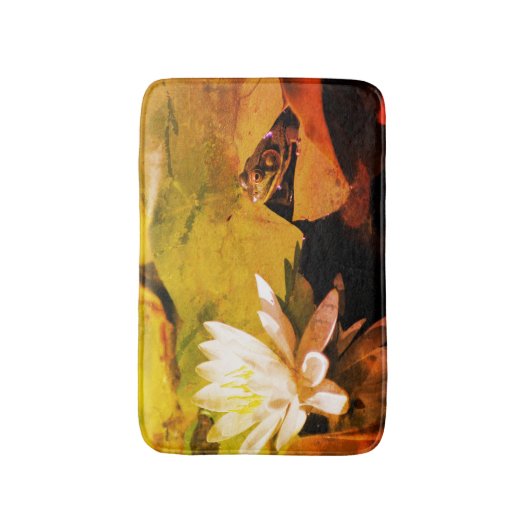 Frosch Bewässerung Lilie Abstrakt gestört Badematte (Vorderseite Vertikal)