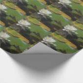 Frosch Bewunderung Wasser Lily Lotus Blume Natur Geschenkpapier (Ecke)