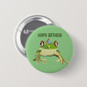 Frosch Birthday Abzeichen Button (Vorne & Hinten)