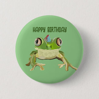Frosch Birthday Abzeichen Button