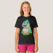 Frosch Birthday Cupcake T-Shirt (Vorne ganz)
