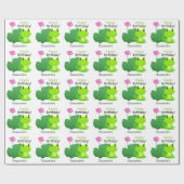 Frosch Birthday Pun Lotus Leaf Blume Name Geschenkpapier (Flach)