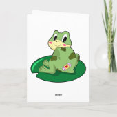Frosch Blatt Herz Pflaster Karte (Rückseite)