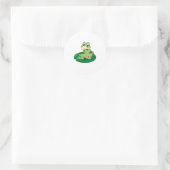 Frosch-Blatt-Herz-Pflaster Runder Aufkleber (Tasche)