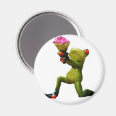 Frosch-Blume Magnet (Vorderseite/Rückseite)