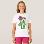 Frosch-Blume T-Shirt (Vorne ganz)