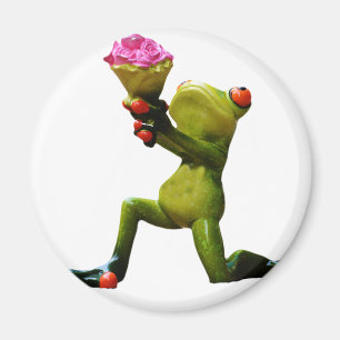 Frosch-Blumen Magnet