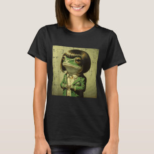 Frosch-Bob-Haarschnitt-Pony-Perücke Lustiges Meme- T-Shirt