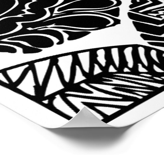 Frosch boho floral abstrakt poster (Ecke)