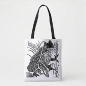 Frosch boho floral abstrakt tasche (Vorderseite)