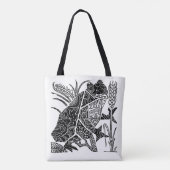 Frosch boho floral abstrakt tasche (Rückseite)