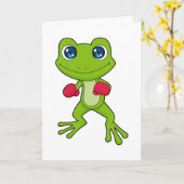 Frosch Boxen Boxer Boxhandschuhe Karte (Gelbe Blume)