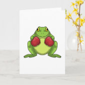 Frosch Boxer Boxhandschuhe Karte (Gelbe Blume)