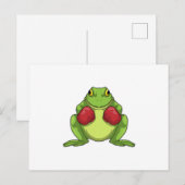 Frosch Boxer Boxhandschuhe Postkarte (Vorne/Hinten)