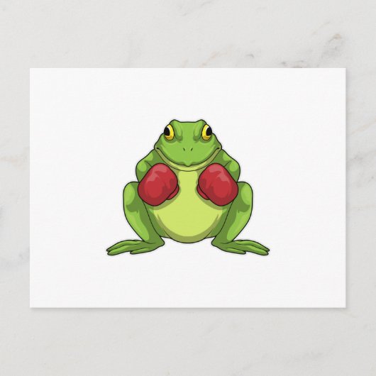 Frosch Boxer Boxhandschuhe Postkarte (Vorderseite)