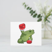 Frosch Boxer Boxhandschuhe Postkarte (Stehend Vorderseite)