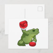 Frosch Boxer Boxhandschuhe Postkarte (Vorne/Hinten)