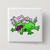 Frosch-Braut-T - Shirts und Geschenke Button (Vorderseite)