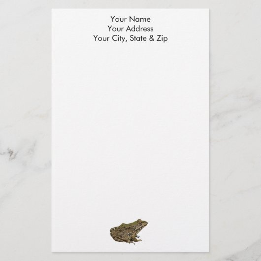 Frosch Briefpapier (Vorderseite)