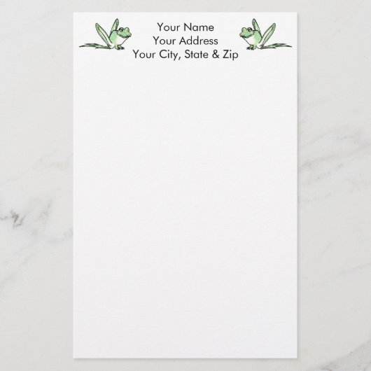 Frosch Briefpapier (Vorderseite)