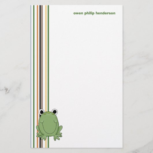 Frosch • Briefpapier (Vorderseite)