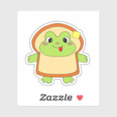 Frosch Brot Ästhetische Kostüme Aufkleber (Blatt)