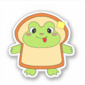 Frosch Brot Ästhetische Kostüme Aufkleber (Vorderseite)