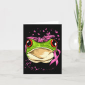 Frosch Brustkrebs Bewusstsein rosa Krebs Karte (Vorderseite)