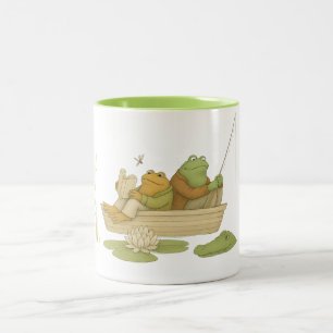 Frosch-Buchliebhaber Retro-Lesekröte aus den 90e Zweifarbige Tasse