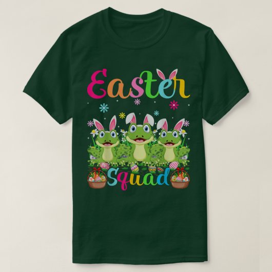 Frosch Bunny Ear Funny Easter Squad Frosch Happy E T-Shirt (Design vorne)