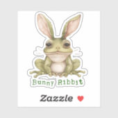 Frosch Bunny Rabbit Floppy Oars Toad Funny Oster Aufkleber (Blatt)