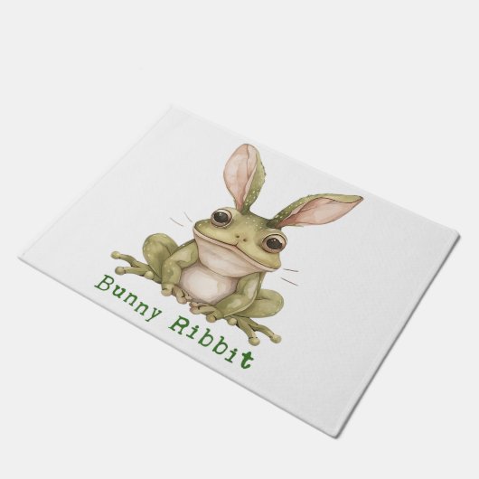 Frosch Bunny Rabbit Floppy Oars Toad Funny Oster Fußmatte (Schrägansicht)