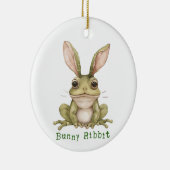 Frosch Bunny Rabbit Floppy Oars Toad Funny Oster Keramik Ornament (Rechts)