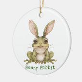 Frosch Bunny Rabbit Floppy Oars Toad Funny Oster Keramik Ornament (Links)