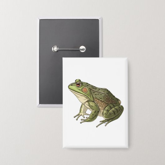 Frosch Button (Vorderseite/Rückseite)
