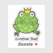 Frosch-Cartoon Aufkleber (Blatt)