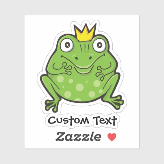 Frosch-Cartoon Aufkleber (Blatt)