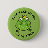 Frosch-Cartoon Button (Vorderseite)