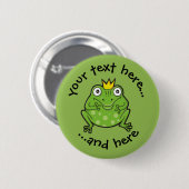 Frosch-Cartoon Button (Vorne & Hinten)