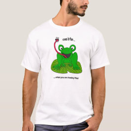 Frosch Cartoon Fliegen fangen T-Shirt
