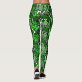 Frosch Cartoon Green Ladys Leggings (Rückseite)