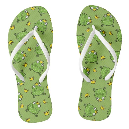 Frosch-Cartoon-Muster Badesandalen (Fußbett)