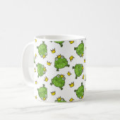 Frosch-Cartoon-Muster Kaffeetasse (Vorderseite Links)