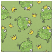 Frosch-Cartoon-Muster Stoff (Nahaufnahme)